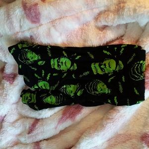 Goth gothic Frankenstein monster and bride leggings